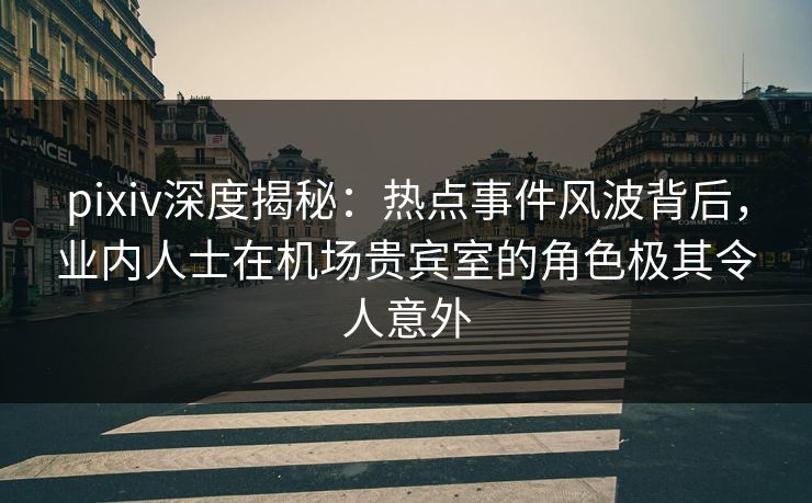 pixiv深度揭秘：热点事件风波背后，业内人士在机场贵宾室的角色极其令人意外